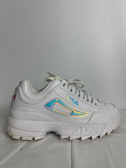 Fila White Disruptor Trainers Size 5.5