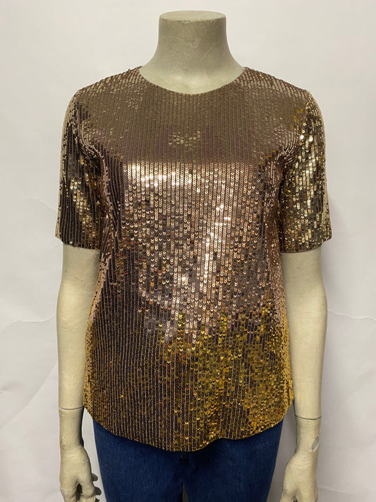Chloe Gold Ombre Sequin T-shirt 14 Years