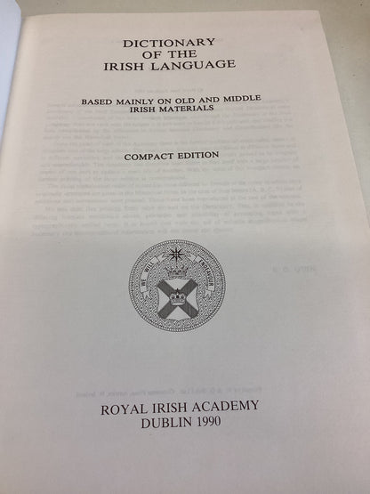 Dictionary of The Irish Language Compact Edition