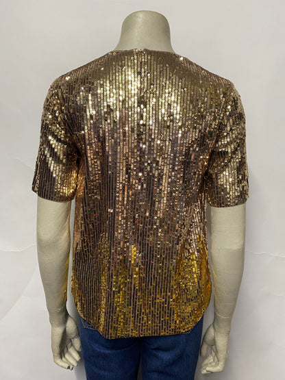 Chloe Gold Ombre Sequin T-shirt 14 Years