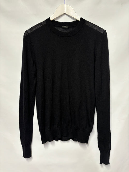 Joseph Black Fine Knit Cashmere Crew Neck Jumper Medium