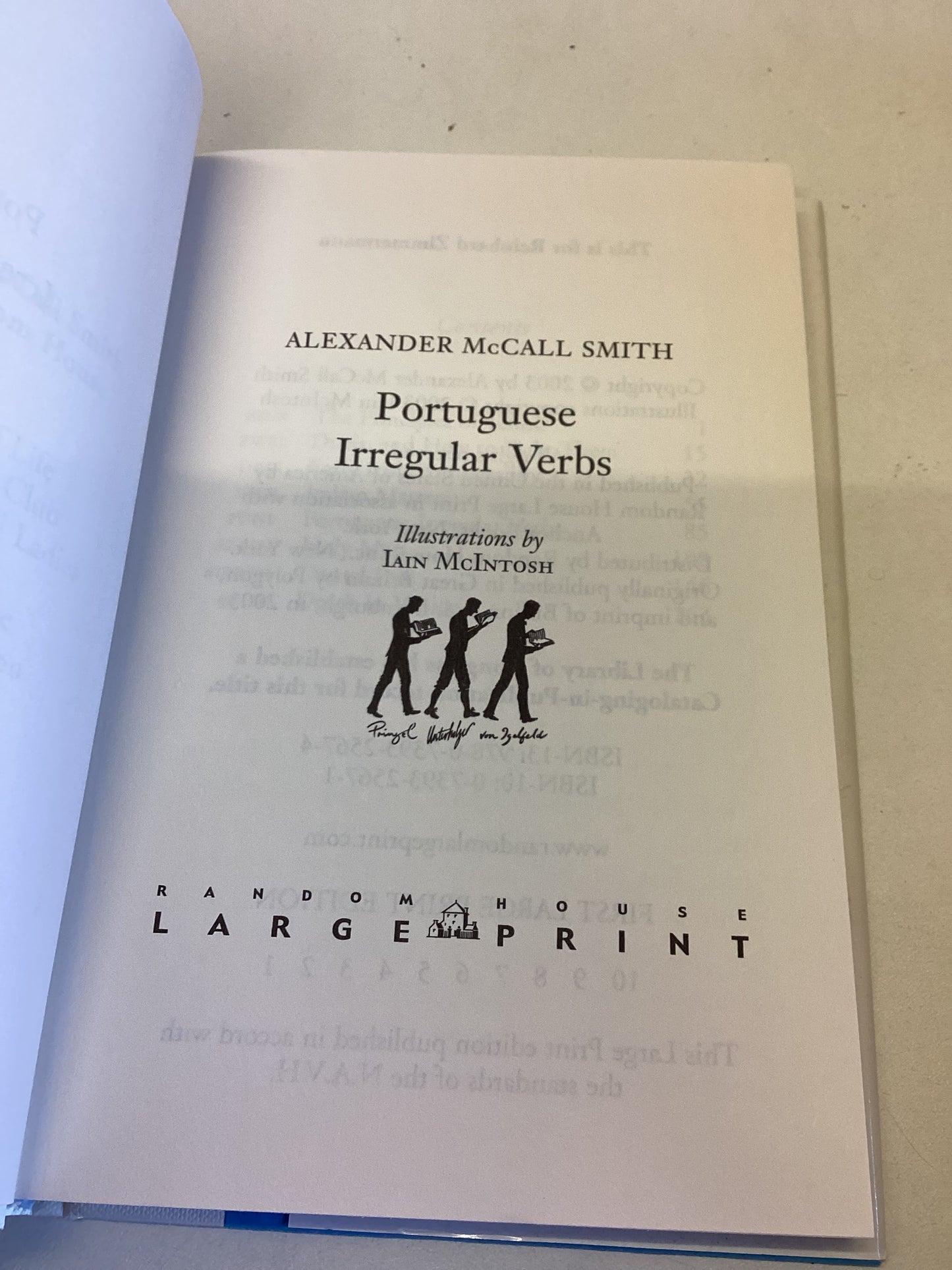 Portuguese Irregular Verbs Alexander McCall Smith Large Print