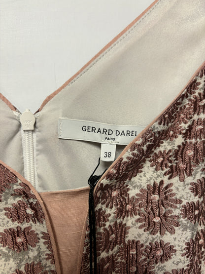 Gerard Darel Pink Floral Jacquard Dress 10 BNWT