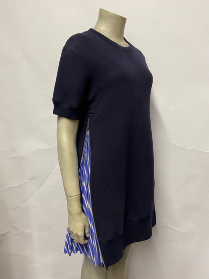 Sacai Navy Sweater Shirt Dress S/M