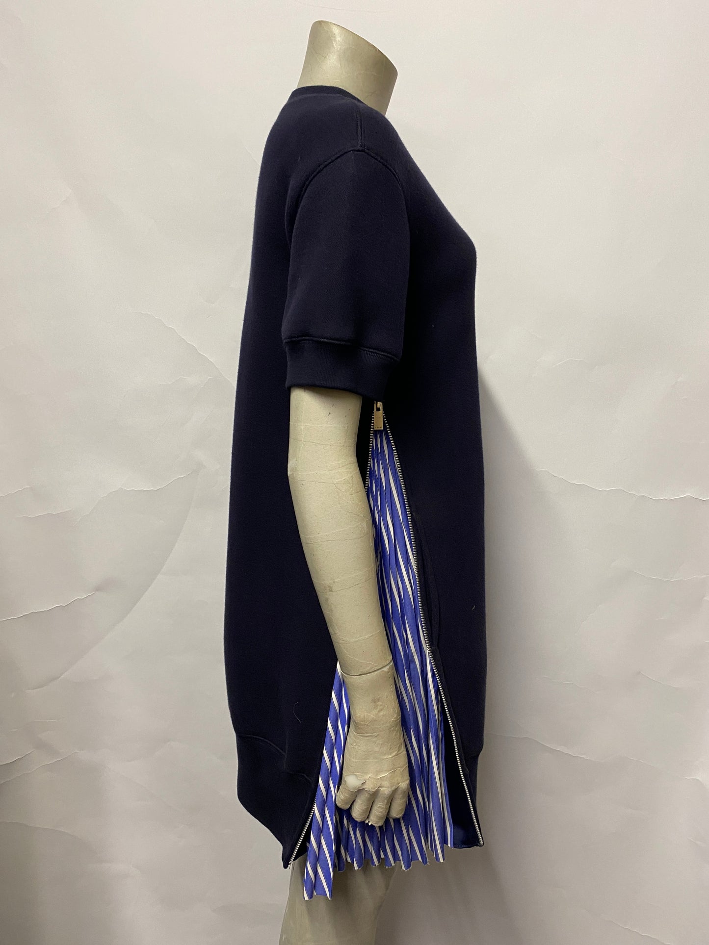 Sacai Navy Sweater Shirt Dress S/M