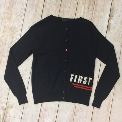 Paul Smith Black Label Black First Class 100% Merino Wool Cardigan Size M