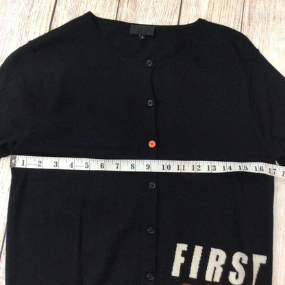 Paul Smith Black Label Black First Class 100% Merino Wool Cardigan Size M