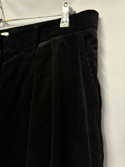 Kin John Lewis Black Wide Leg Corduroy Trousers 18