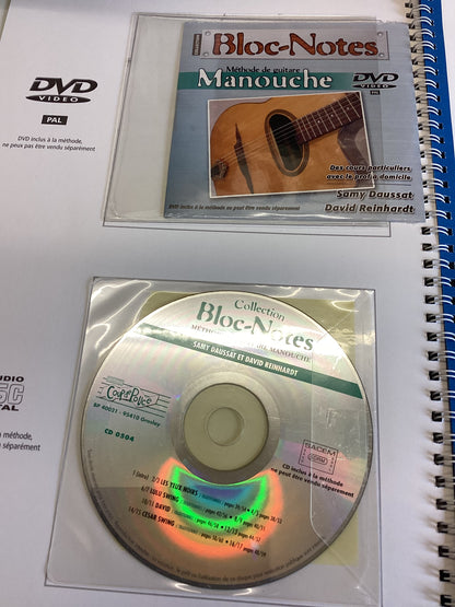 Methode de Guitare Manouche DVD & CD Audio Collection Bloc-Notes Samy Daussat David Reinhardt