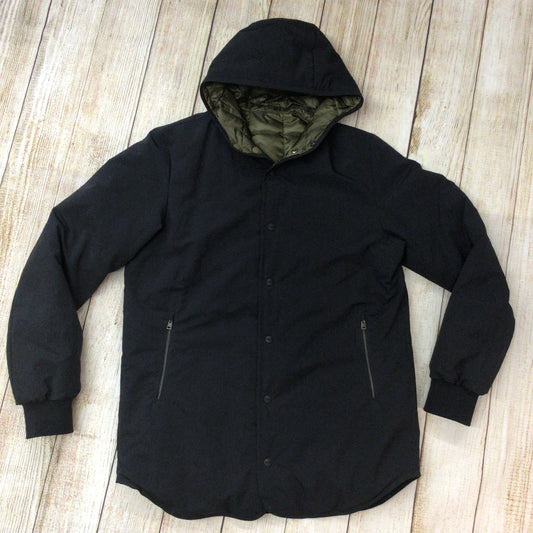 Herno Black & Green Goose Down Reversible Hooded Jacket Size 50 (PI0448U-19339-9300)
