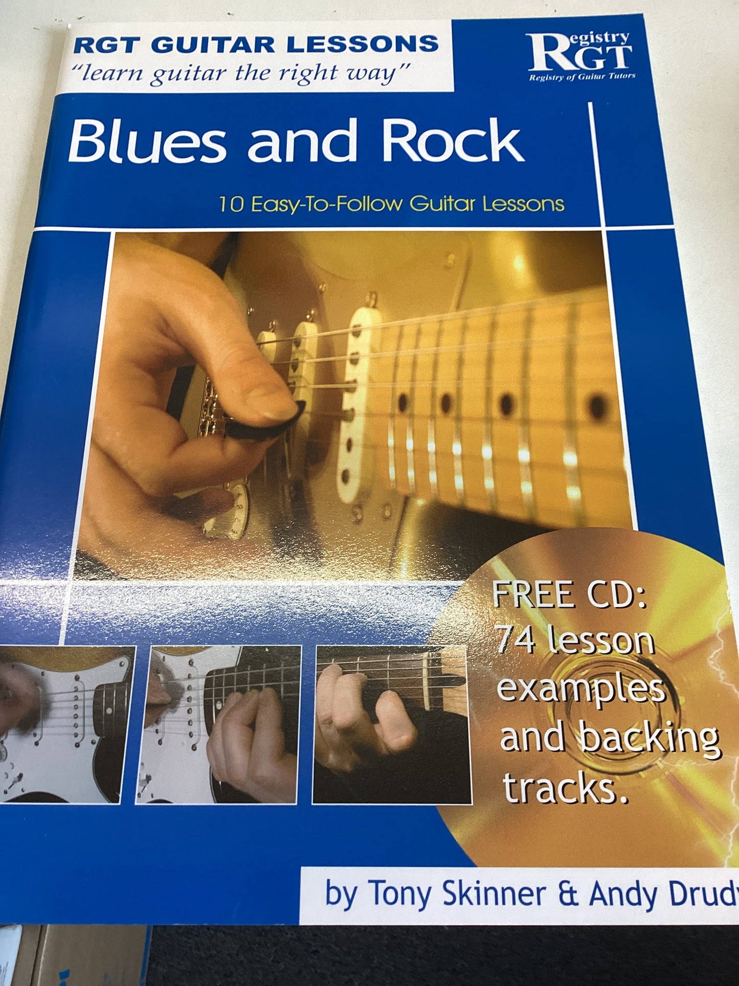 RGT Blues and Rock 10 Easy to Follow Guitar Lessons Free CD 74 Lesson Examples and Backing Tracks