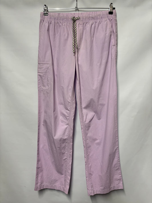 Aerie Lilac Lightweight Cotton Pull On Trousers Medium