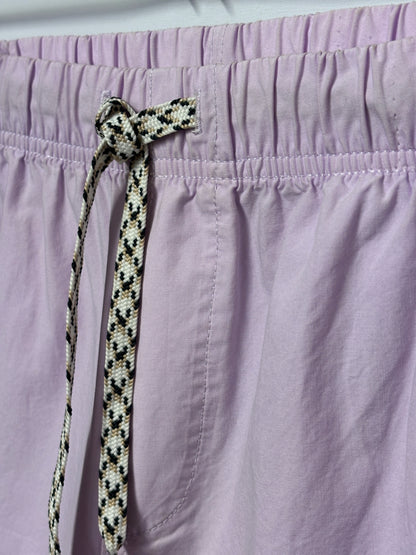 Aerie Lilac Lightweight Cotton Pull On Trousers Medium