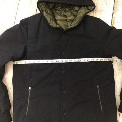Herno Black & Green Goose Down Reversible Hooded Jacket Size 50 (PI0448U-19339-9300)