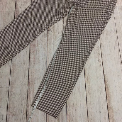 & Other Stories LA Atelier Brown & White Checked Trousers Size 16