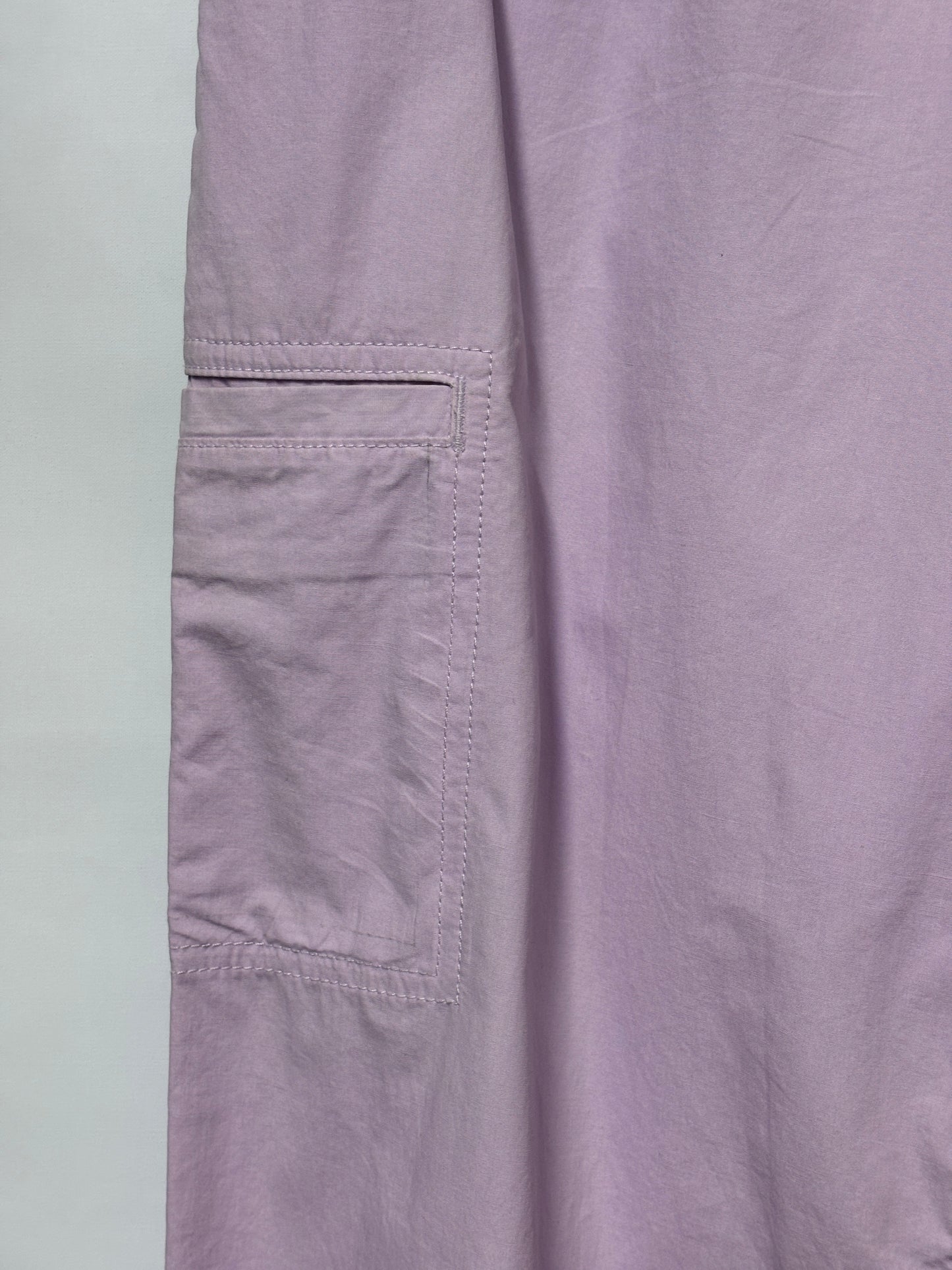 Aerie Lilac Lightweight Cotton Pull On Trousers Medium