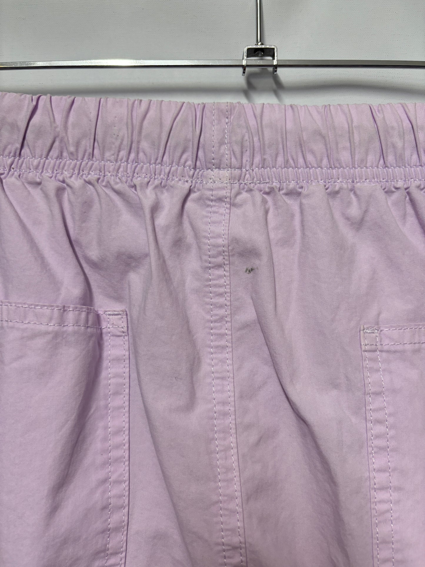 Aerie Lilac Lightweight Cotton Pull On Trousers Medium