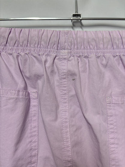 Aerie Lilac Lightweight Cotton Pull On Trousers Medium