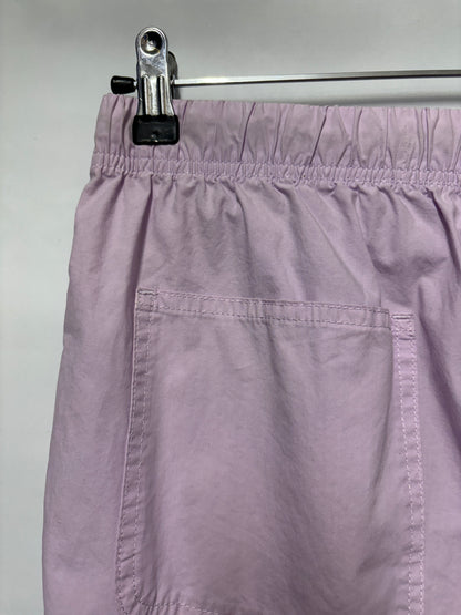 Aerie Lilac Lightweight Cotton Pull On Trousers Medium