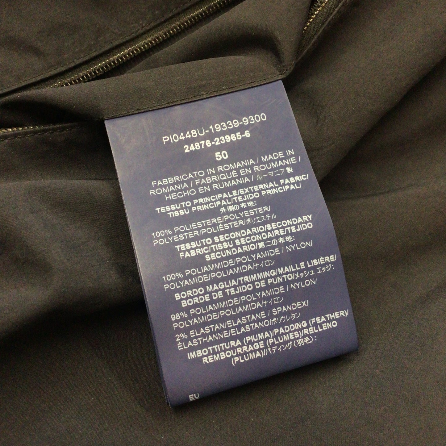 Herno Black & Green Goose Down Reversible Hooded Jacket Size 50 (PI0448U-19339-9300)