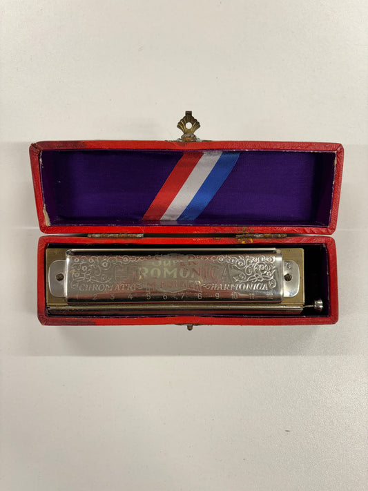 M.Hohner The Super Chromatic Harmonica With Original Box (untested)