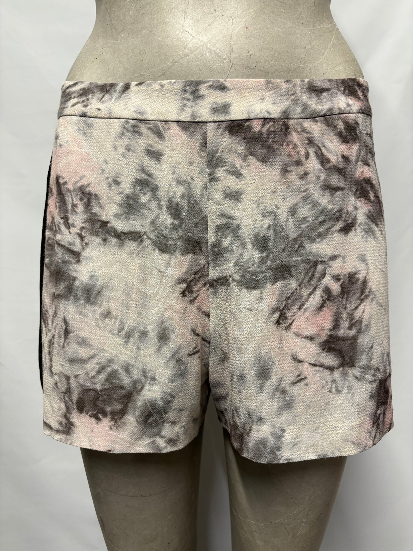 AllSaints Grey and Pink Tiedye Hotpants 10