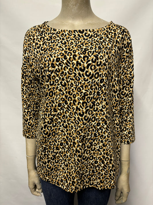 Jaeger Animal Print Stretchy Top Small