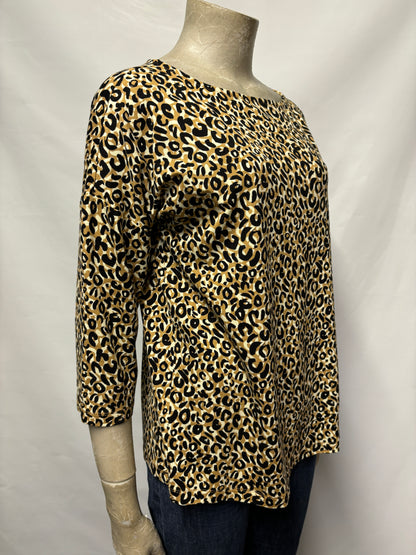 Jaeger Animal Print Stretchy Top Small