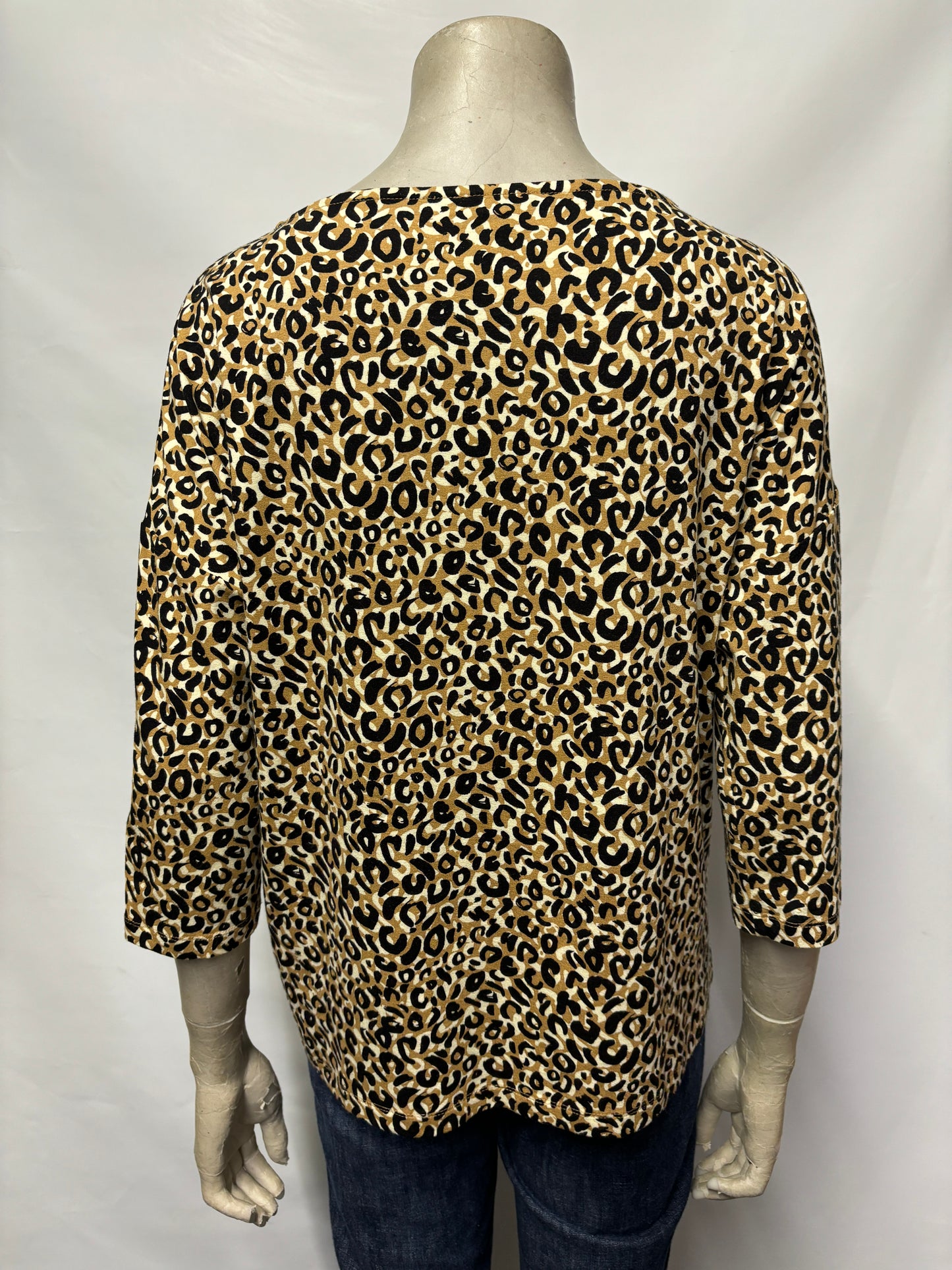 Jaeger Animal Print Stretchy Top Small