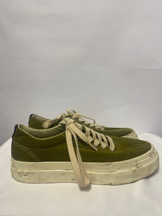 Stepney Workers Club Olive Green Suede Thick Sole Trainer 39/6