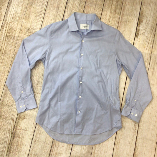 Sandro Paris Light Blue 100% Cotton Long Sleeve Shirt Size 39 (on label)