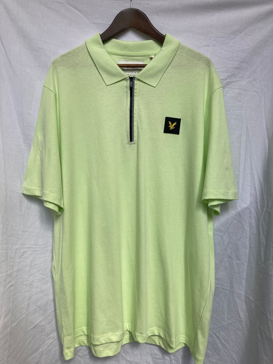 Lyle & Scott Lucid Green Quarter Zip Polo XXL