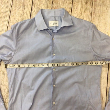 Sandro Paris Light Blue 100% Cotton Long Sleeve Shirt Size 39 (on label)
