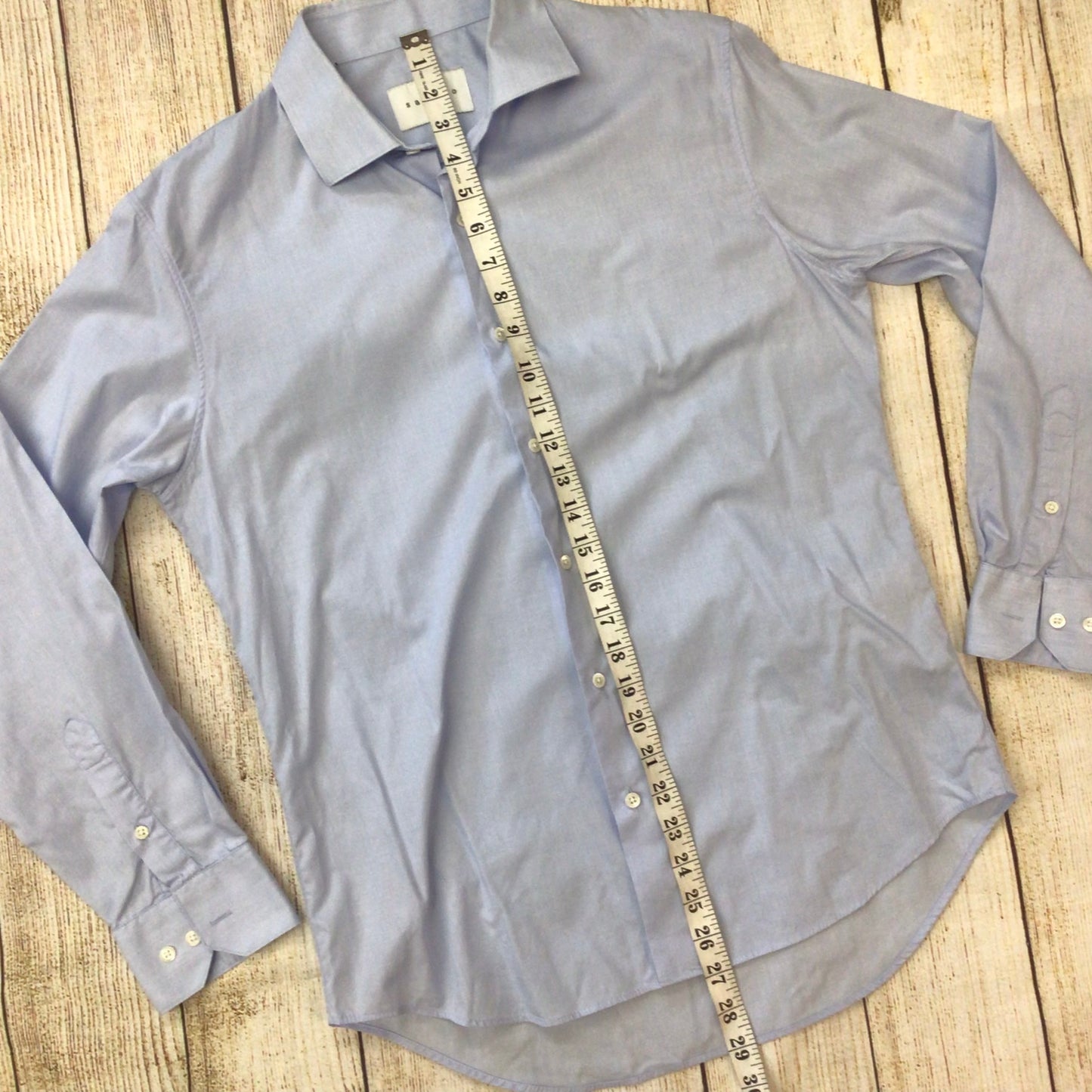 Sandro Paris Light Blue 100% Cotton Long Sleeve Shirt Size 39 (on label)
