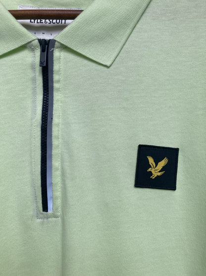 Lyle & Scott Lucid Green Quarter Zip Polo XXL