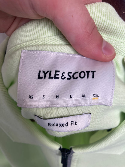 Lyle & Scott Lucid Green Quarter Zip Polo XXL