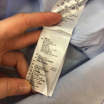 Sandro Paris Light Blue 100% Cotton Long Sleeve Shirt Size 39 (on label)