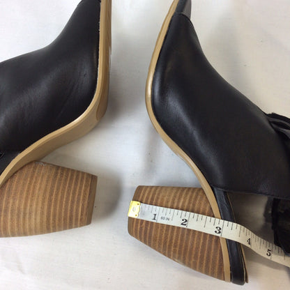 BNWT Emu Australia Black Leather Heeled Sandals Size 6 UK (39 EU)