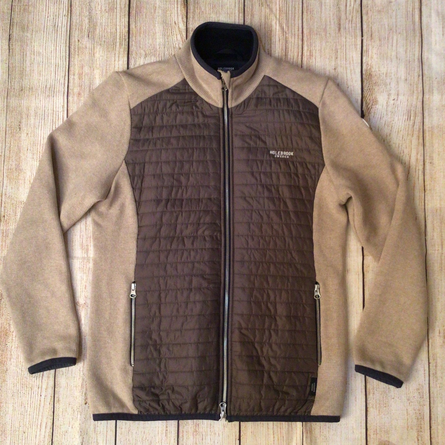 Holebrook Sweden Khaki Beige Mimmi Full Zip Windproof Jacket Size L