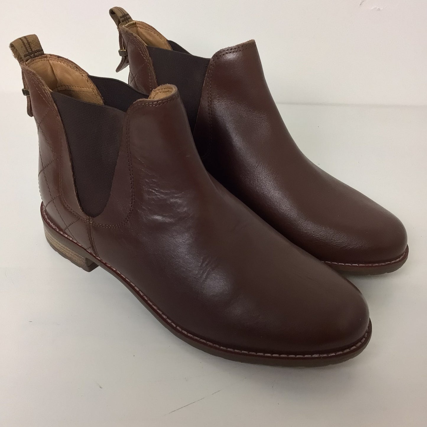 Barbour Brown Flat Ankle Chelsea Boots Size UK 5