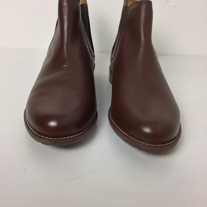 Barbour Brown Flat Ankle Chelsea Boots Size UK 5