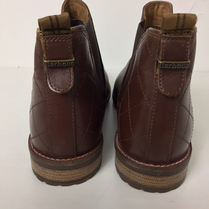 Barbour Brown Flat Ankle Chelsea Boots Size UK 5