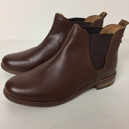 Barbour Brown Flat Ankle Chelsea Boots Size UK 5