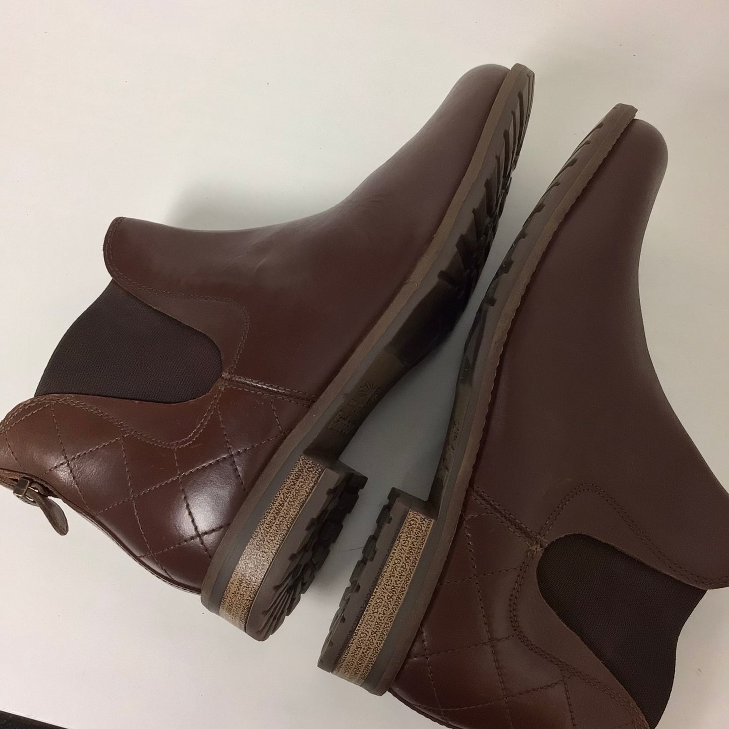 Barbour Brown Flat Ankle Chelsea Boots Size UK 5