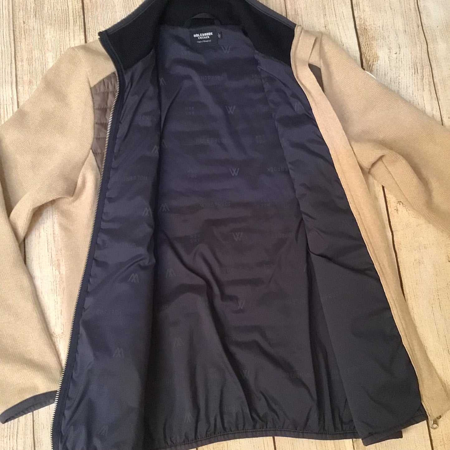 Holebrook Sweden Khaki Beige Mimmi Full Zip Windproof Jacket Size L