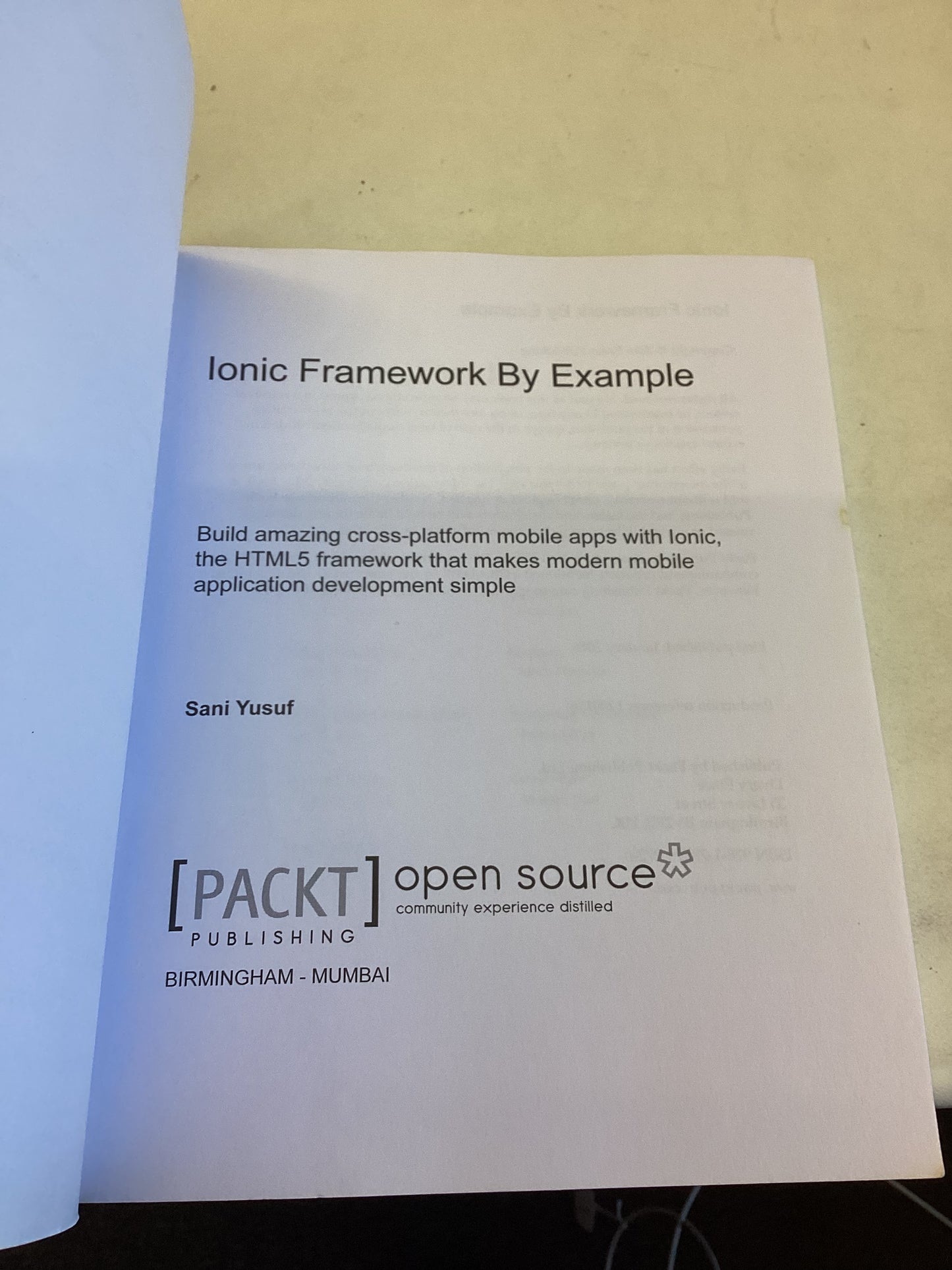 Ionic Framework By Example Sani Yusus