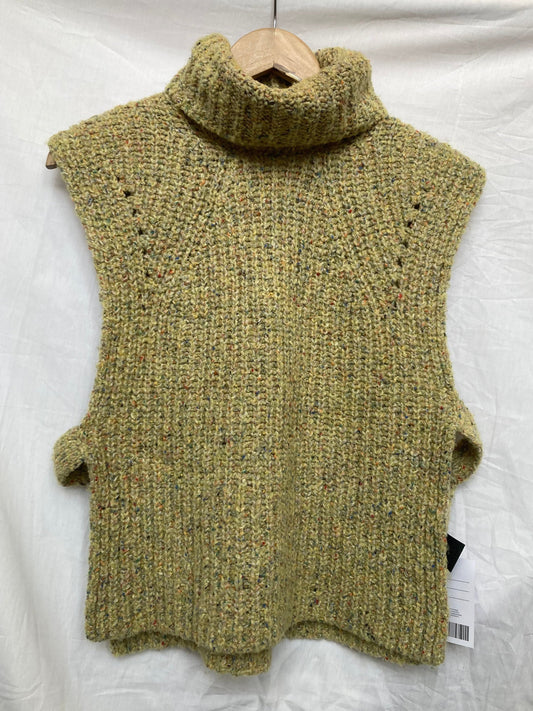 Isabel Marant Etoile Pale Green Multicoloured Marl Turtleneck Vest EU Size 36