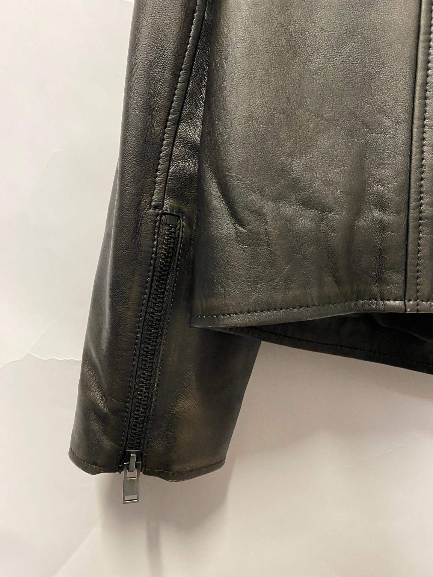 Per Una Dark Brown Studded Leather Biker Jacket 12