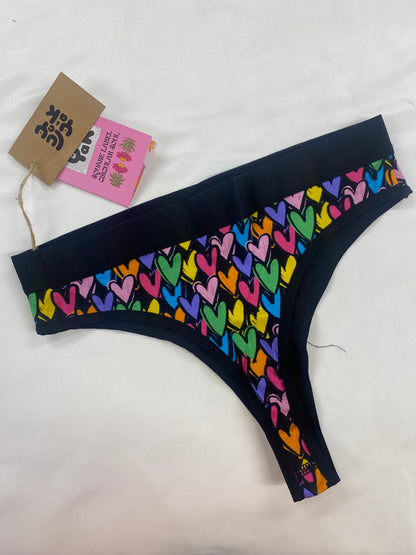 Lucy & Yak - Mixed Set Fleur Thong in Summer Lovin' and Iona Racer Crop Top Tara Khozrad Small BNWT