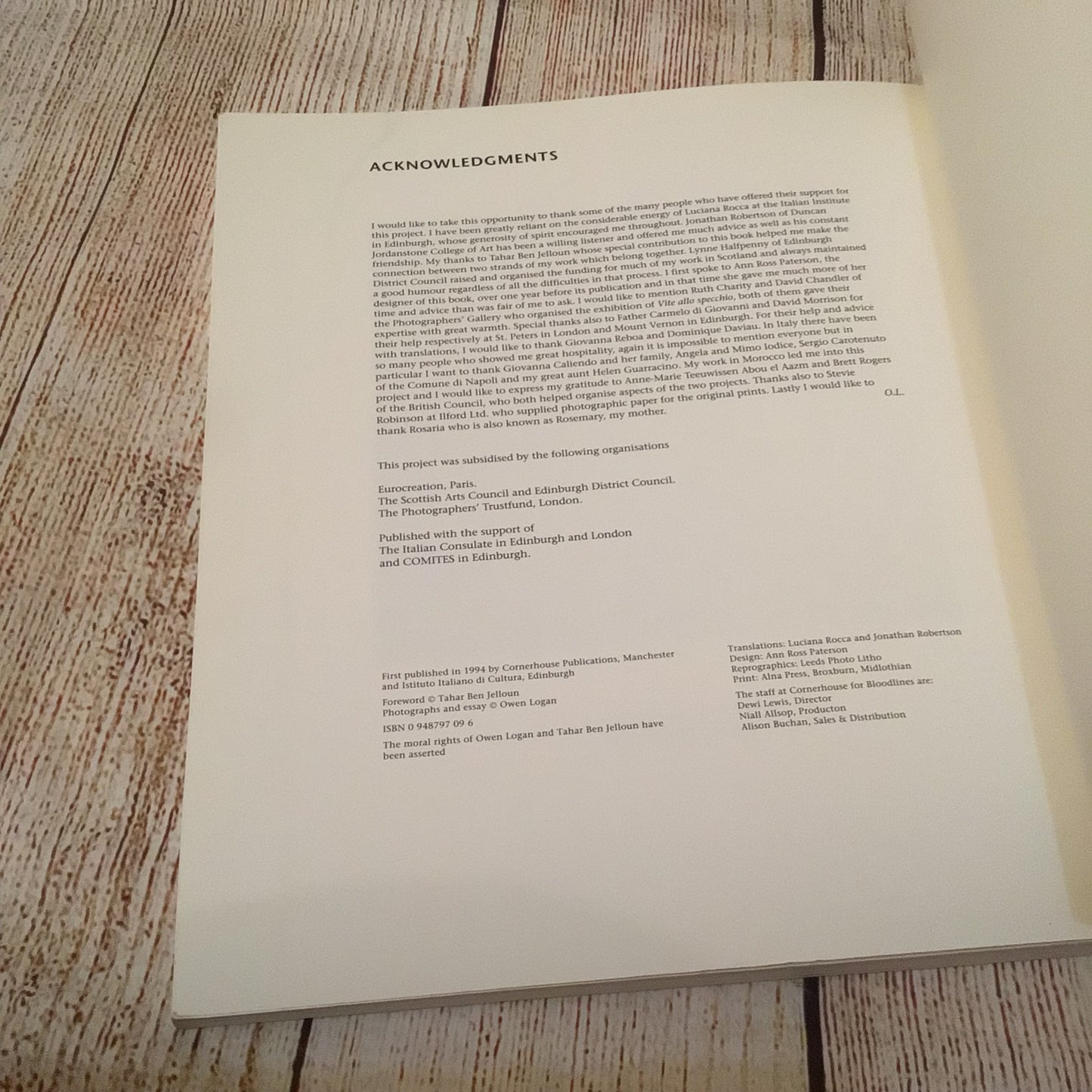 Bloodlines: Vite Allo Specchio by Owen Logan (1994)